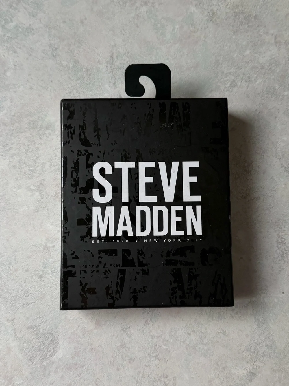 Steve Madden Black Leather Trifold Wallet with Card Holder